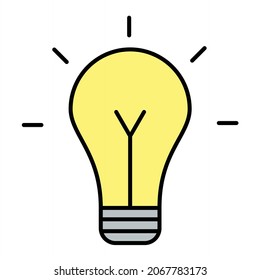 Diseño de iconos de esquema rellenado de innovación de vectores
