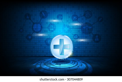 vector innovation logo abstract medical health care concept background
