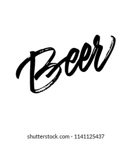 Vector inscription beer