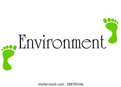 Vector inscription environment on a white background.