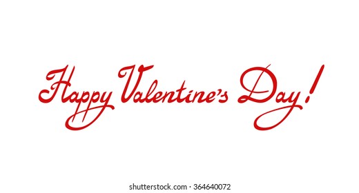 Vector Inscription greeting type on white background