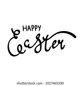 Vector inscription. Happy easter. Lettering. Eps10.