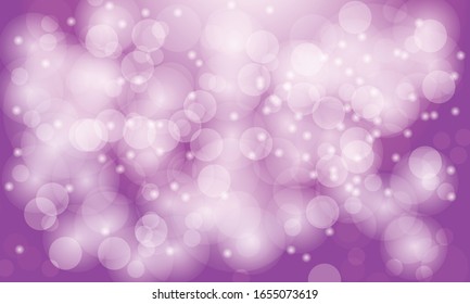 Vector inscription on a purple background with bokeh and light.