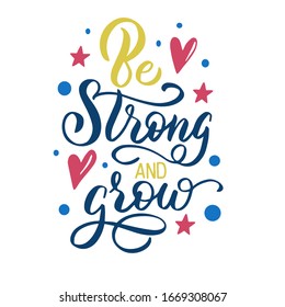 Inscripción vectorial en fondo blanco en letras azules y amarillas. Para el diseño de postales, afiches, impresiones en t-pantalones, cubiertas, tazas.