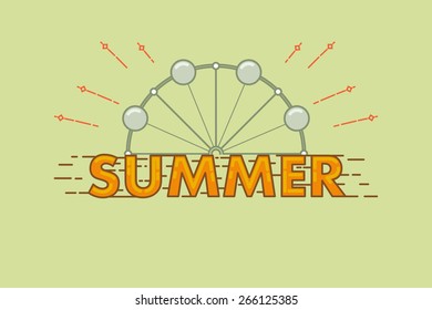 vector inscription: summer.