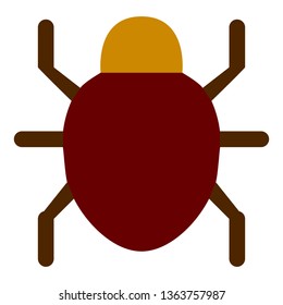 vector insect illustration. ladybug silhouette isolated