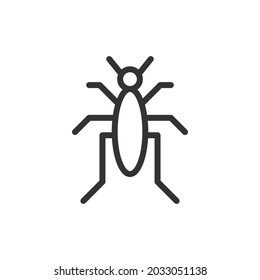 Vector insect line icon. Symbol in trendy outline style. Vector illustration isolated on a white background. 