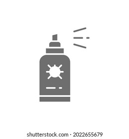 Vektorinsektenspray, Bugdesinfektion graues Symbol.