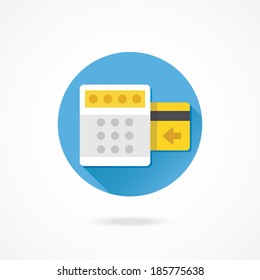 Vector Insert Card and Enter PIN Code Icon