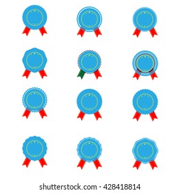 Vector Insignia Design. Set of Insignia Beige. 