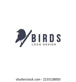 vector inspiration logo. black bird logo