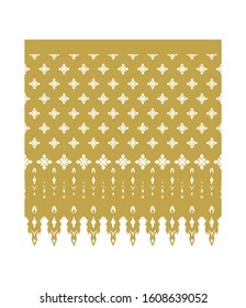 Vector inspired by paper stencil in Thai style. Line Thai Vector