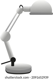 Vector insulated desk lamp for home and office. Portable table lamp.