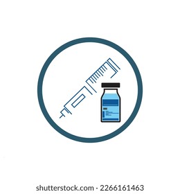 vector of insulin injection logo and symbol illustration simple design element
