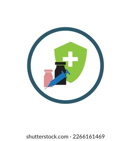 vector of insulin injection logo and symbol illustration simple design element