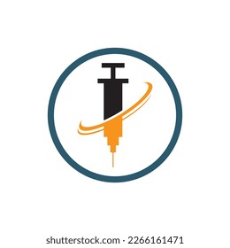vector of insulin injection logo and symbol illustration simple design element