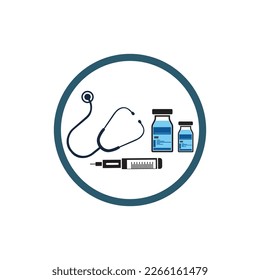 vector of insulin injection logo and symbol illustration simple design element