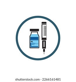 vector of insulin injection logo and symbol illustration simple design element