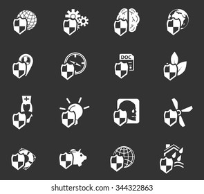 Vector insurance symbol for web icons