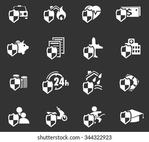 Vector insurance symbol for web icons