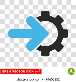 Vector Integration EPS vector pictogram. Illustration style is flat iconic bicolor blue and gray symbol on a transparent background.