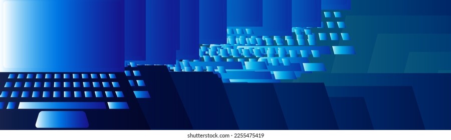 Vector intelligent system, future technology background. Development digital.