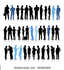 Vector of Interactive Business People