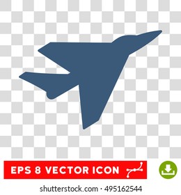 Vector Intercepter EPS vector icon. Illustration style is flat iconic blue symbol on a transparent background.
