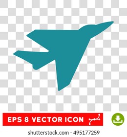 Vector Intercepter EPS vector pictogram. Illustration style is flat iconic soft blue symbol on a transparent background.