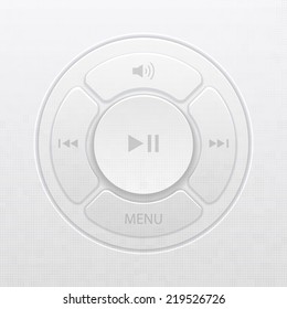 Vector interface design elements music player icons
