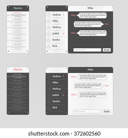 Vector interface for mail application two version color