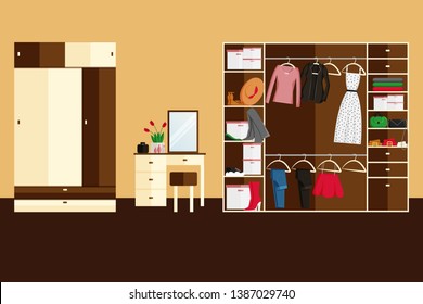 Walk In Closet Shoes Stock Illustrations Images Vectors