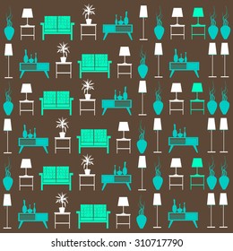 vector interior home furniture design illustration modern