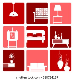 vector interior home furniture design illustration modern