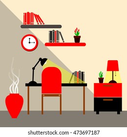 vector interior home furniture design illustration modern