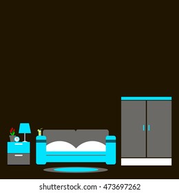 vector interior home furniture design illustration modern