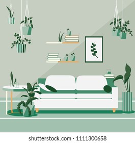 Vector interior living room