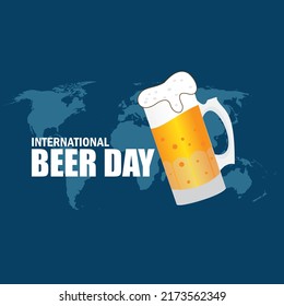Vector for International Beer Day. Simple and elegant design