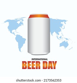Vector for International Beer Day. Simple and elegant design