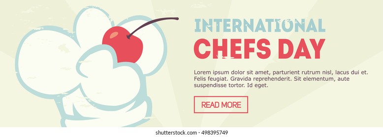 vector international chef day banner
