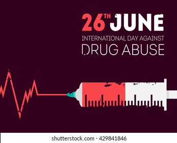 vector international day against drug abuse illustration