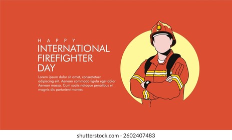 vector international firefighter day poster template
