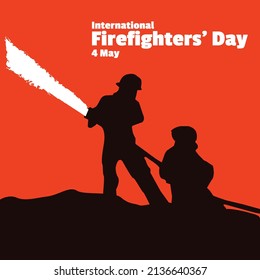 Vector for International Firefighters Day. Simple and elegant illustration. Firefighters