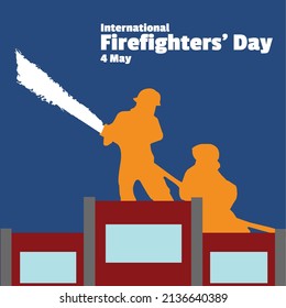 Vector for International Firefighters Day. Simple and elegant illustration. Firefighters