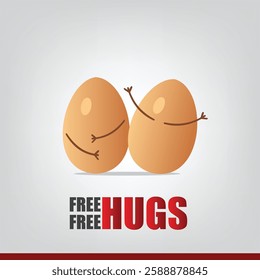 Vector International Free Hug Day. flat design. story design. flat illustration. simple and elegant