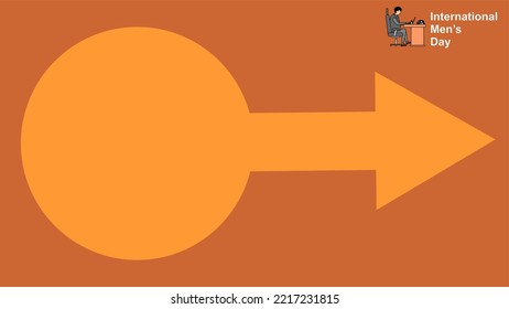 Vector with International Men's Day lettering - with illustration of a working man - can be used as a greeting illustration cartoon poster - wallpaper backround copy space on November 19th