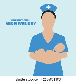 Vector for International Midwife's Day. Simple and elegant