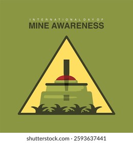 vector international mine awareness day background template