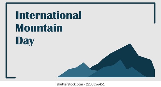 vector international mountain day background grey