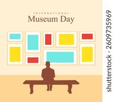 vector international museum day poster template